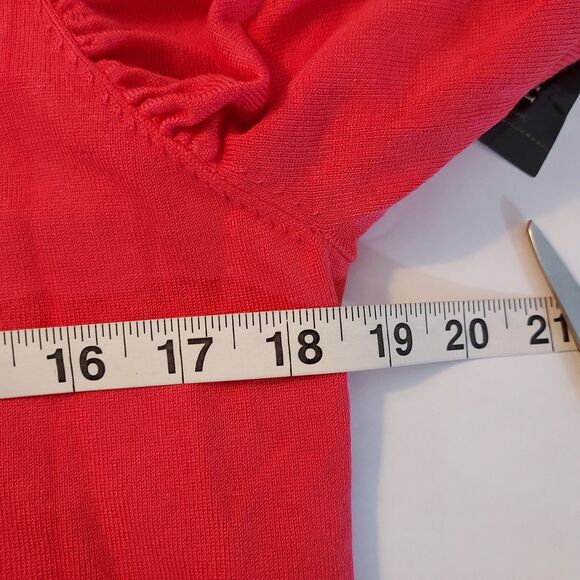 INC International Concepts Womens Shrug Cardigan Size XL Beaded Coral Ruched NWT - Picture 10 of 12